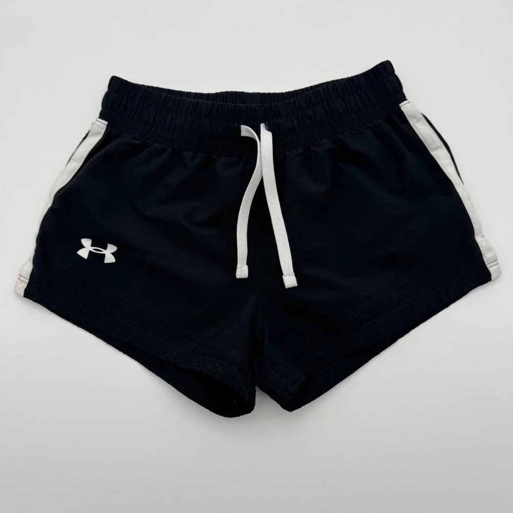 Under Armour Kids Athletic Shorts Black Running Shorts S